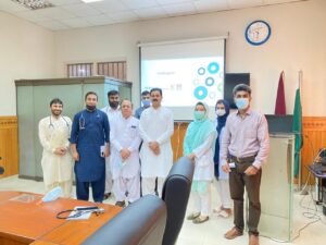 Teaching session organised on the importance of Antibiograms organised by the Fleming Fund Country Grant Pakistan and Hyatabad